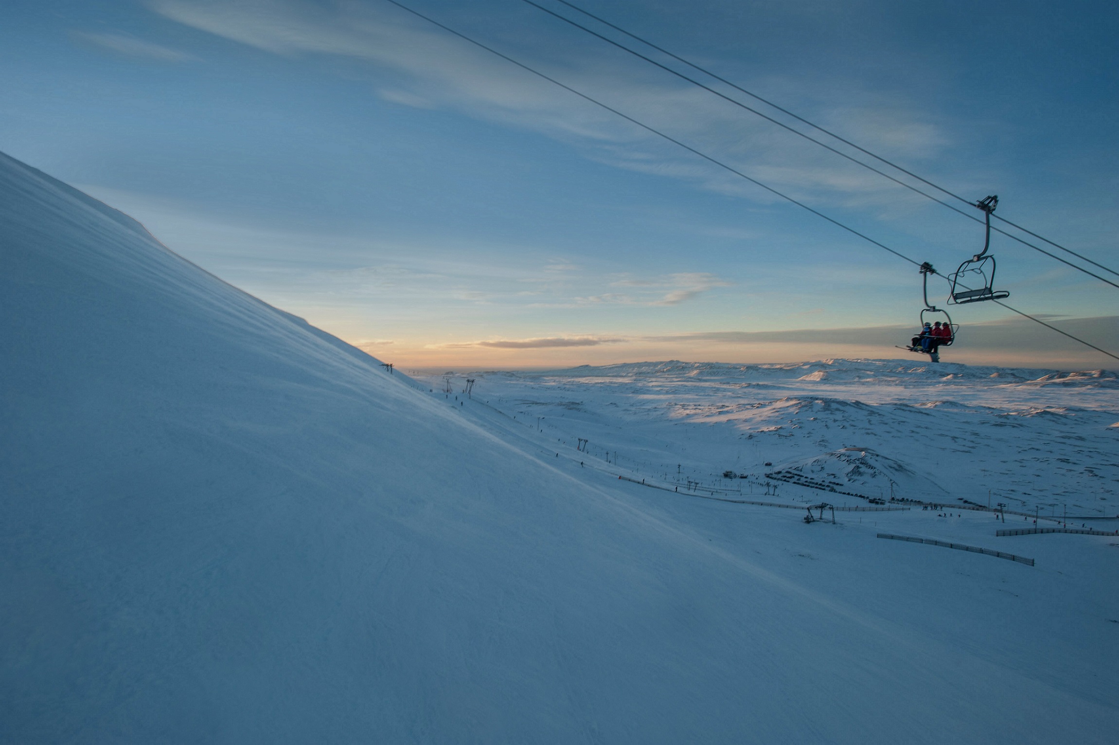 Ski slopes in Reykjavik Iceland